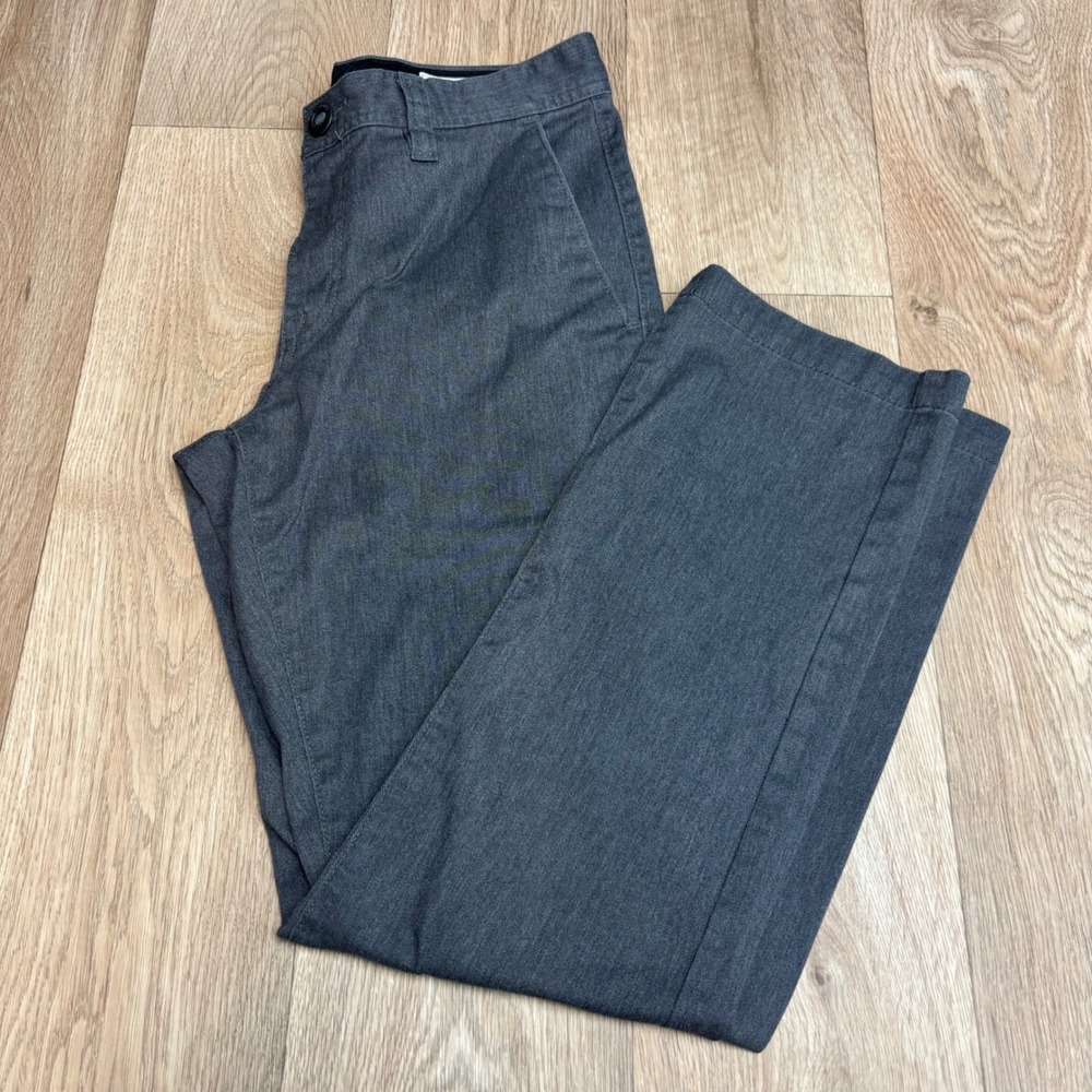 Volcom Frickin Modern Fit Chino Pants Mens 30 Charcoal Gray Heather Skateboard